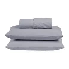 Jogo de Lençol 300 Fios 100% Algodão 03 Peças Conjunto Roupa Cama Box com Elástico Grosso e Fronhas
