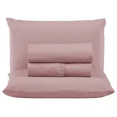 Jogo Cama Solteiro Casal Queen King Size 4 Peças 100% Algodão Percal 200 Fios Lençol com Elástico