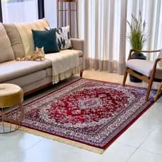 Tapete Turco Estampa Persa Sofisticado Estilo Indiano Varios Tamanhos para Sala, Quarto e Escritorio