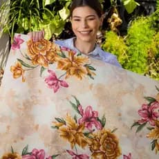 20 Metros Tecido Estampado 2,5 largura Floral Para Lençol Fronha artesanato