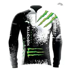 Camisa, Camiseta, Roupa Ciclismo LVMonster Manga Longa personalizada UV 50