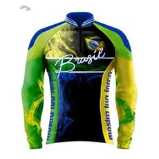 Camisa Camiseta Brasil Preta Ciclotour Ciclsimo uv 50 ml