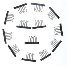 kit com  5 pentes para confeccao de peruca pentinhos p segurar rabo de cavalo cabelo