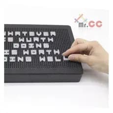 Abajur Luminaria Letreiro Quadro Mensagem Peg Board A5 OU A4 Prega