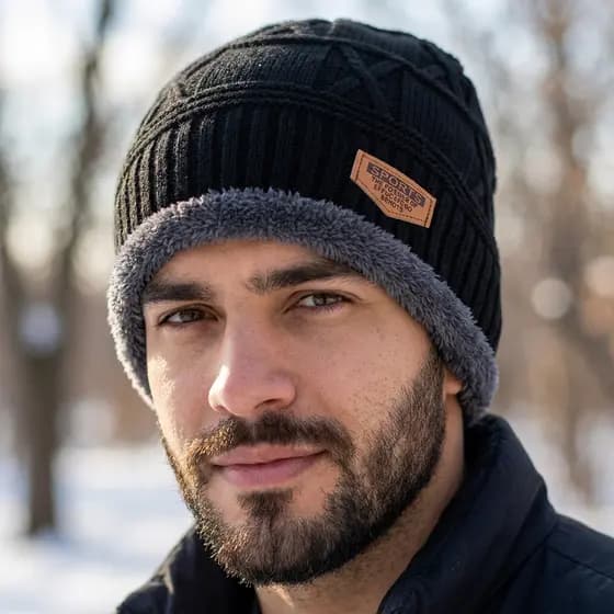 Touca Inverno Masculina Feminina Forro Pelúcia Interna Quentinha Grossa Moda Frio Intenso