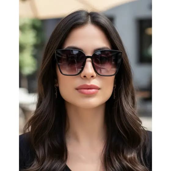 Óculos De Sol Feminino Estiloso Blogueiras Com Proteção Uv 400 Moda Praia Marca Original Seven