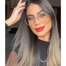 Armação Transparente Feminina Oval Sem Grau Round Style Vintage Festa Cosplay