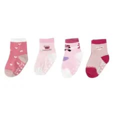 Kit 12 pares de meias feminino para recém nascidos e bebê menina com antiderrapante grupo aleatório