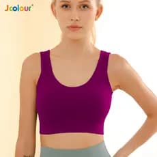 Jcolour Sutiã Feminino Sensual Modelo Sem Aro Com Acolchoado Removível Antiflacidez Estilo Europeu e Americano