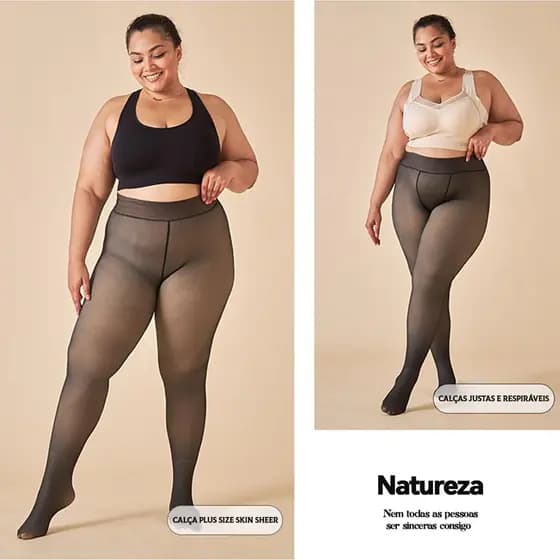 Meia-Calça Térmica Forrado Grosso Translúcida Leggings De Lã Quente Das Mulheres De Winter