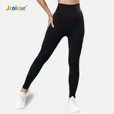 JCOLOUR Calça Legging Esportiva Yoga Academia Feminina Cintura Alta Elástica Secagem Rápida