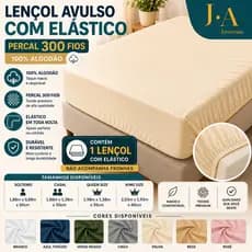 Lencol Com Elastico Avulso Percal 300 Fios 100 Algodao Solteiro Casal Queen King Macio Antipilling