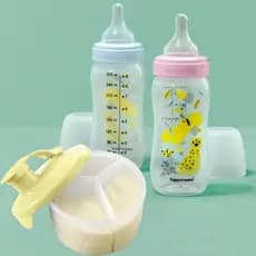 Tupperware Mamadeira 270 Ml Tupper Baby Bico com 3 niveis de fluxo / Dosador de Leite em pó