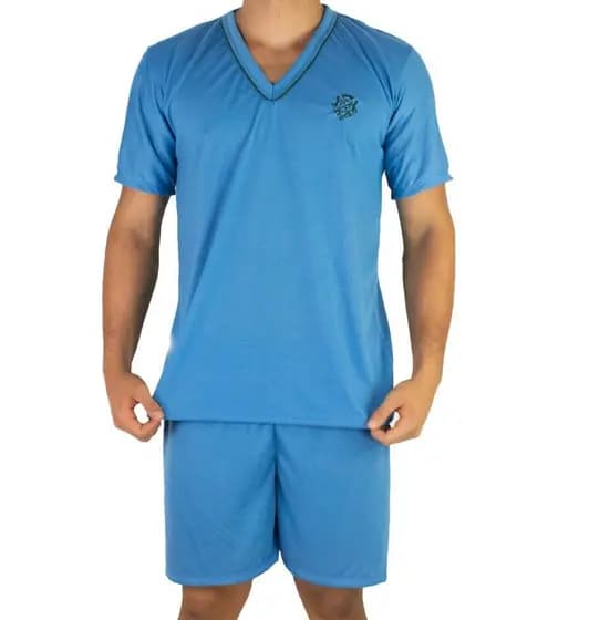 Kit 3 Pijamas Curto Masculino Fechado
