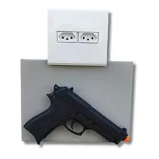 Cofre Invisível Tomada Embutir Parede Para Armas