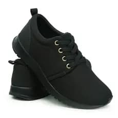 Tênis Feminino 091 Preto com Preto Conforto Estilo Esporte