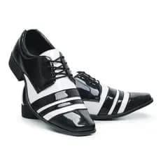 Sapato Social Masculino Italiano 840 Cores Conforto Casual Verniz Brilho Moderno Casamento