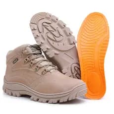 Bota Militar Unissex Em Couro Legitimo 970 Cores Trilha Esportes Atacador Sola Borracha