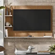 Painel Para TV 50 Polegadas Smart Para Sala Quarto Nicho Com Prateleira Berlim