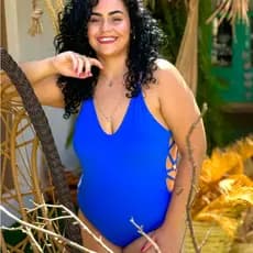 Maiô Feminino Vasado Rolotê nas Laterais Liso Plus  - Tamanho G (44/46)