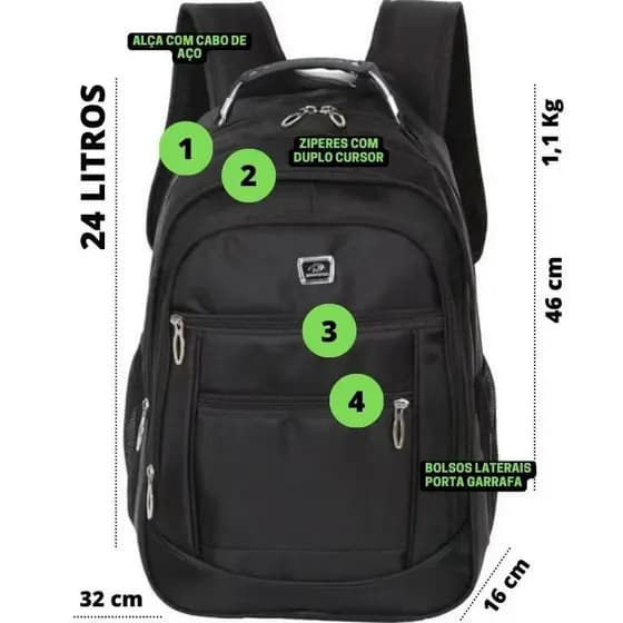 Mochila Bolsa Reforçada Notebook Top