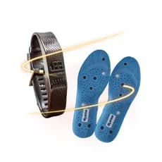 Combo Pulseira Magnetica + Palmilha Bioquantica Tira Dor Action JBB