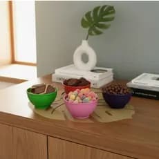 Kit Bowls 400ml Resistente Para Microondas E Lava-louças Colorido