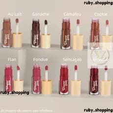 Novas cores CAMAFEU COOKIE SENSAÇÃO BROWNIE FENZZA LIP TINT CHOCO FUN GLOSS GANACHE AU LAIT FONDUE