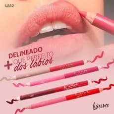 Lápis Labial Duo Luisance Matte/Fosco Lápis de Boca com Duas Pontas para Contorno dos Lábios com Apontador L852