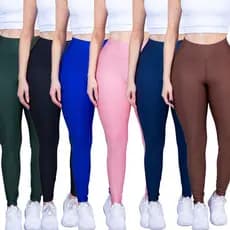 Kit 6 Calças Ginástica Legging Fitness Academia Suplex Leg