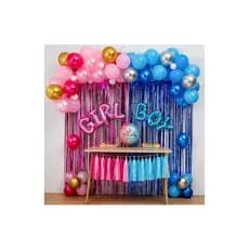 Kit Decoracao Balões Chá Revelacao Completo Girl Boy Cortina