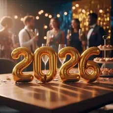 Kit Decoração Ano Novo 2026 Balão Bexiga De Número Dourado Metalizado Festa 40 Cm