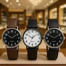 Relógio Masculino Premium Casual – Elegante, Analógico e Pulseira Tipo Couro