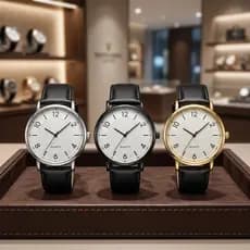 Relógio Masculino Premium Executivo - Luxo Couro Preto Social Elegante