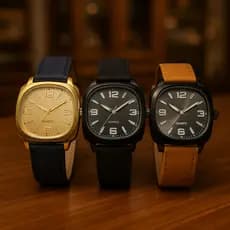 Relógio Masculino Casual Social Clássico – Analógico com Pulseira de Couro Elegante e Aveludada