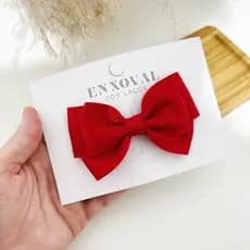 Laço vermelho infantil  - Laço de cabelo para meninas