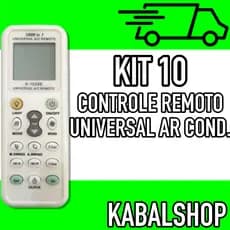 kit 10 Controle Remoto Universal Ar Condicionado 10 Peças SKY9023