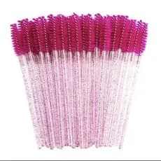 50 Escovinhas Glitter Extensao De Cilios Sobrancelha Brilho