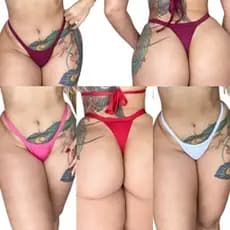Biquíni calcinha marquinha cavado PARTE DE BAIXO LISA. Cor Aleatoria com disponibilidade de estoque T P ..