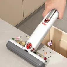 Mini Mop Rodinho com Esponja Microfibra - Compacto e Ergonômico, Absorção Eficiente