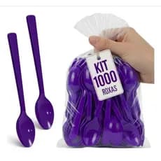 1000~2000 COLHER AÇAÍ ROXA REFORÇADA 15 CM OFF