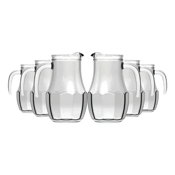 CONJUNTO 6 JARRA DE SUCO DE VIDRO TANGO 750ML AGUA NADIR