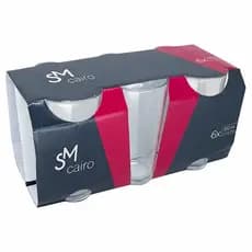 Jogo  Copos Chiques 350ml Cairo Agua / sucos  Vidro Mesa Posta kit c/4 c/6 c/12