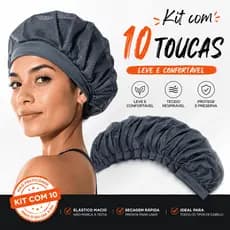 Kit Touca Telinha Profissional Respirável para Cozinha Malha Vazada Rede Confortável