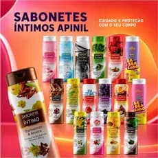 Kit 5 Sabonetes Íntimos Líquidos pH Balanceado, Proteção e Frescor Lavagem e Saúde Intima