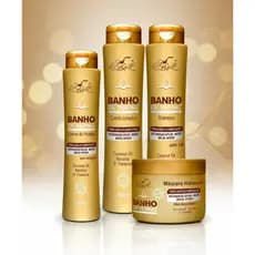 Kit Capilar Profissional Banho de Verniz Belkit Brilho Intenso e Controle de Frizz