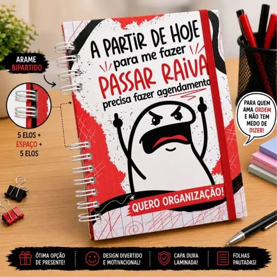 Caderno Personalizado com 200 páginas - 100 folhas