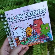 Livro de Colorir Cozy Friends 42 Desenhos Fofos e Divertidos para Relaxar e Criar