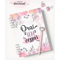 Planner Devocional Agenda com Mensagens Religiosas Organização Planejamento Estudo Trabalho