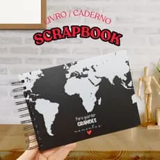Caderno para Colar Fotos Scrapbook para Guardar Grandes Momentos Escolar Universitário Anotações
